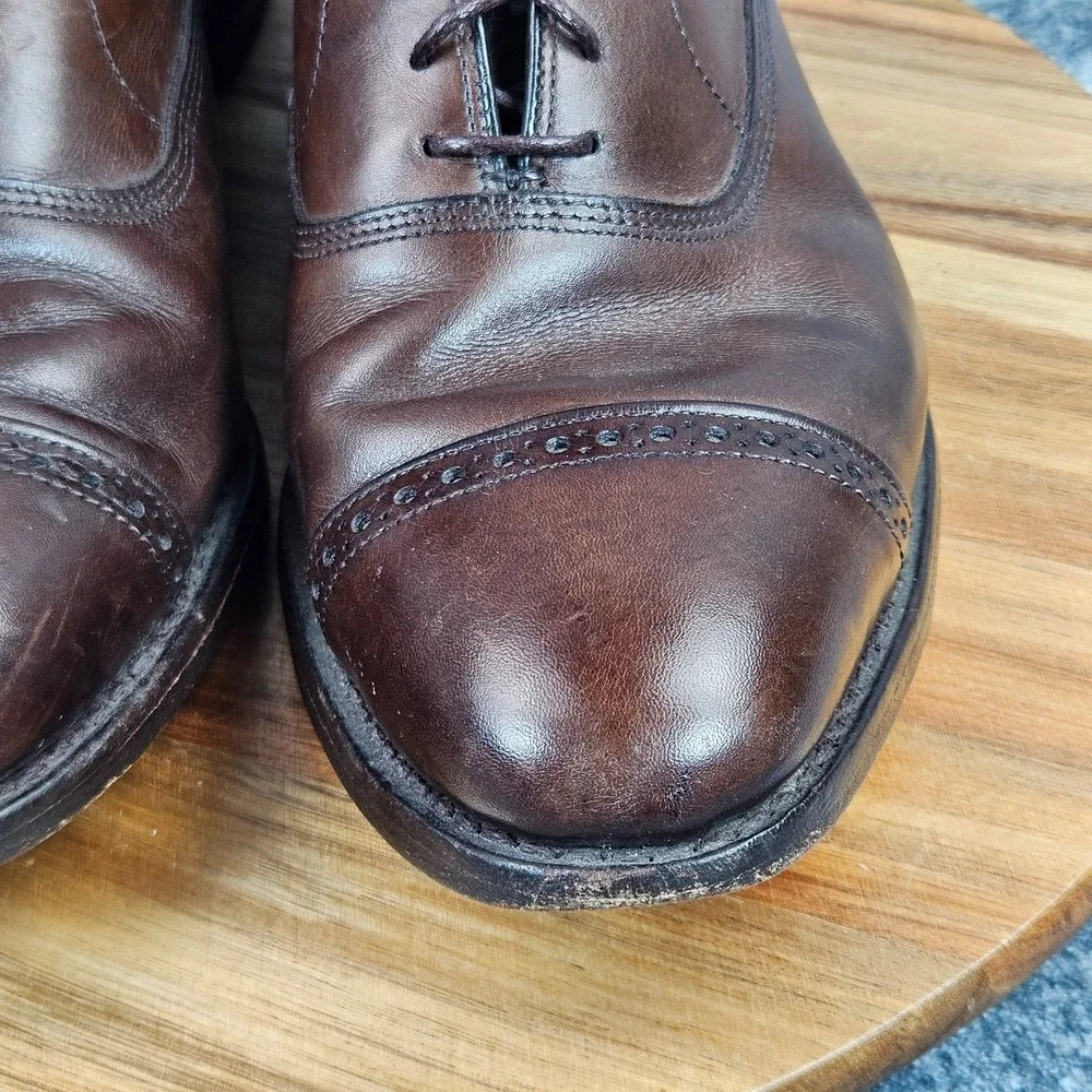 Allen Edmonds Fifth Avenue Shoes Mens Size 10.5 D Brown Cap Toe Dress Oxford